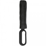 Зонт складной Hoopy с ручкой-карабином, черный, фото 3