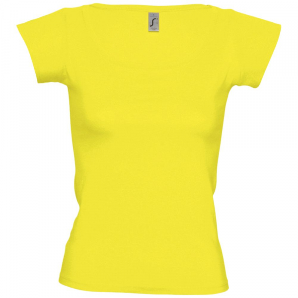 Футболка женская Melrose 150 с глубоким вырезом, лимонно-желтая - купить оптом