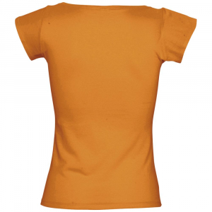 Футболка женская Melrose 150 с глубоким вырезом, оранжевая - купить оптом