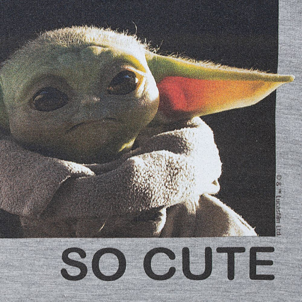 Свитшот детский Baby Yoda, серый - купить оптом