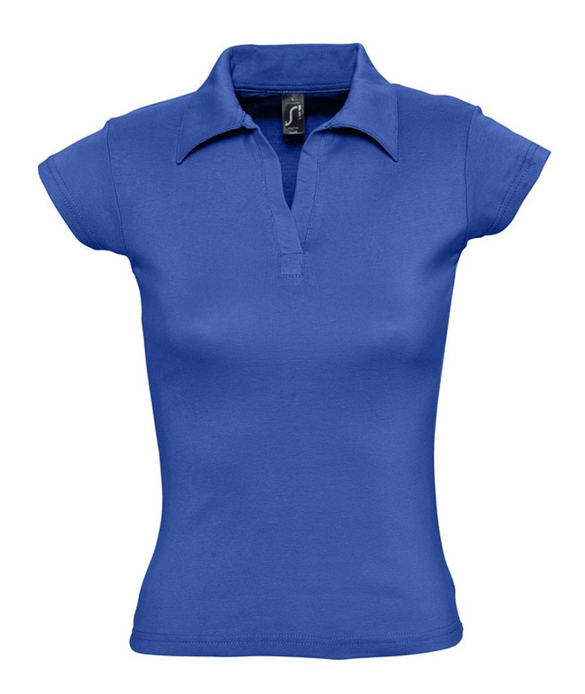 Рубашка поло женская без пуговиц Pretty 220, ярко-синяя (royal) - купить оптом