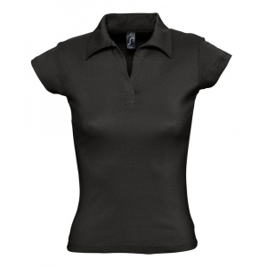 Рубашка поло женская без пуговиц Pretty 220, черная - купить оптом