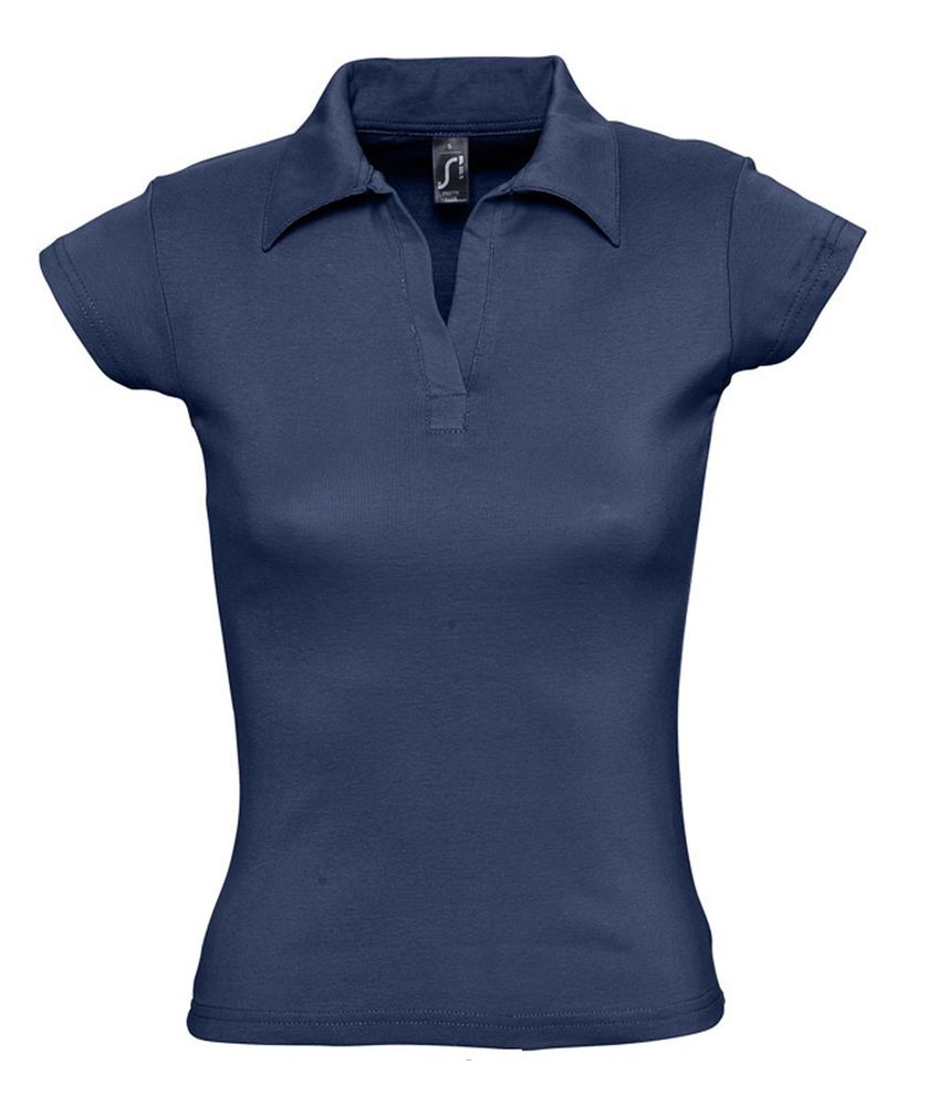 Рубашка поло женская без пуговиц Pretty 220, кобальт (темно-синяя) - купить оптом