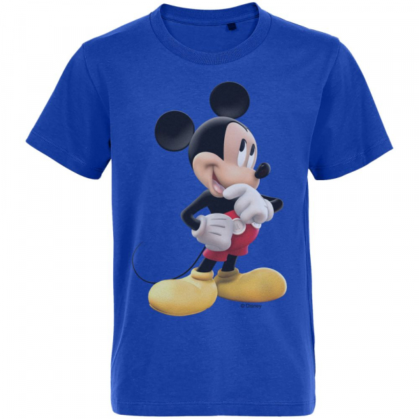 Футболка детская Mickey Mouse, ярко-синяя - купить оптом