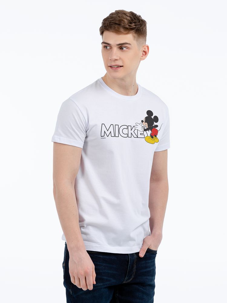 Футболка Mickey Mouse, белая - купить оптом