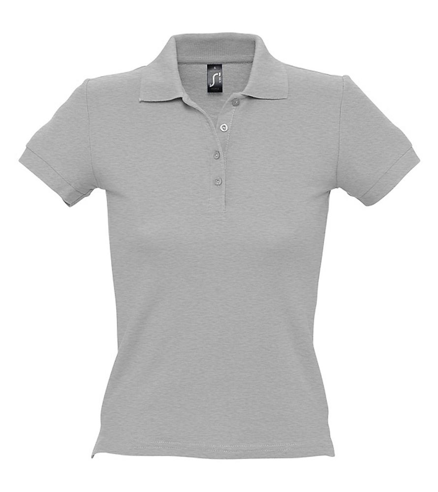 Рубашка поло женская People 210, серый меланж - купить оптом