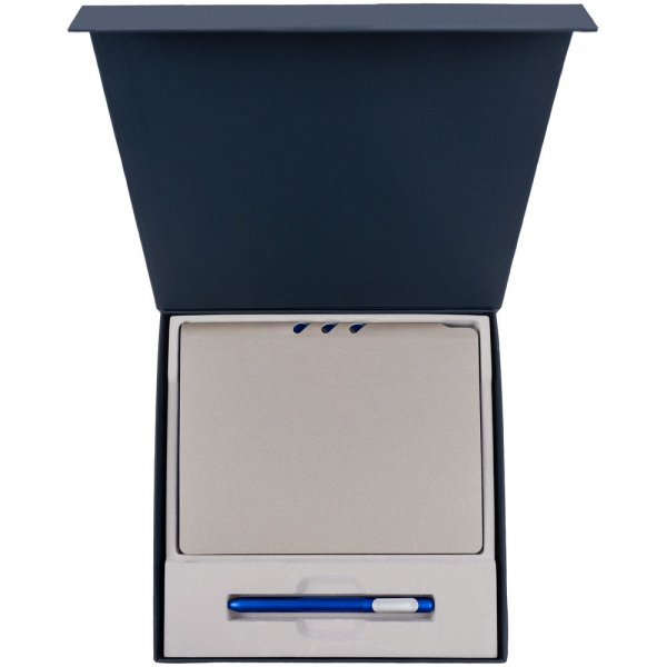 Коробка Memoria под ежедневник и ручку, синяя - купить оптом