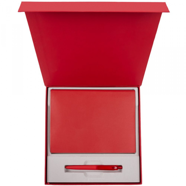 Коробка Memoria под ежедневник и ручку, красная - купить оптом