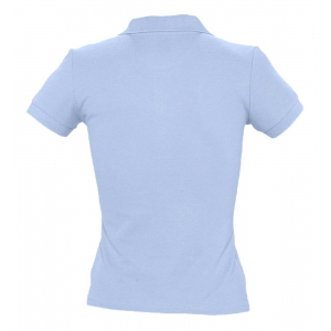 Рубашка поло женская People 210, голубая - купить оптом