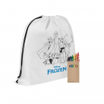 Рюкзак-раскраска с мелками Frozen, белый, фото 1