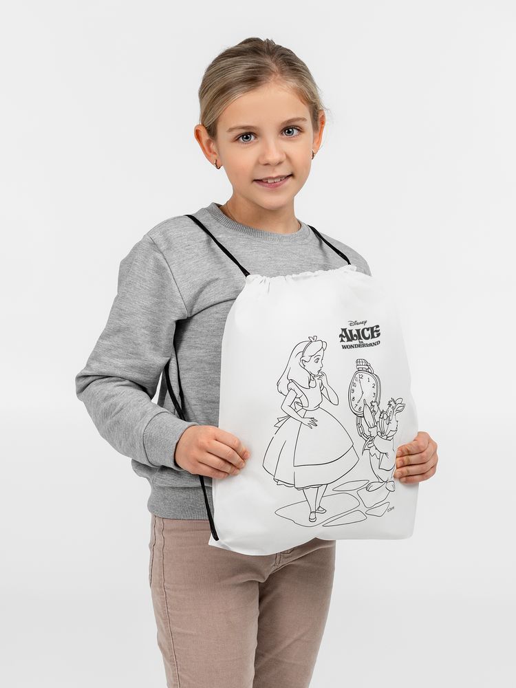 Рюкзак-раскраска с мелками «Алиса в стране чудес», белый - купить оптом