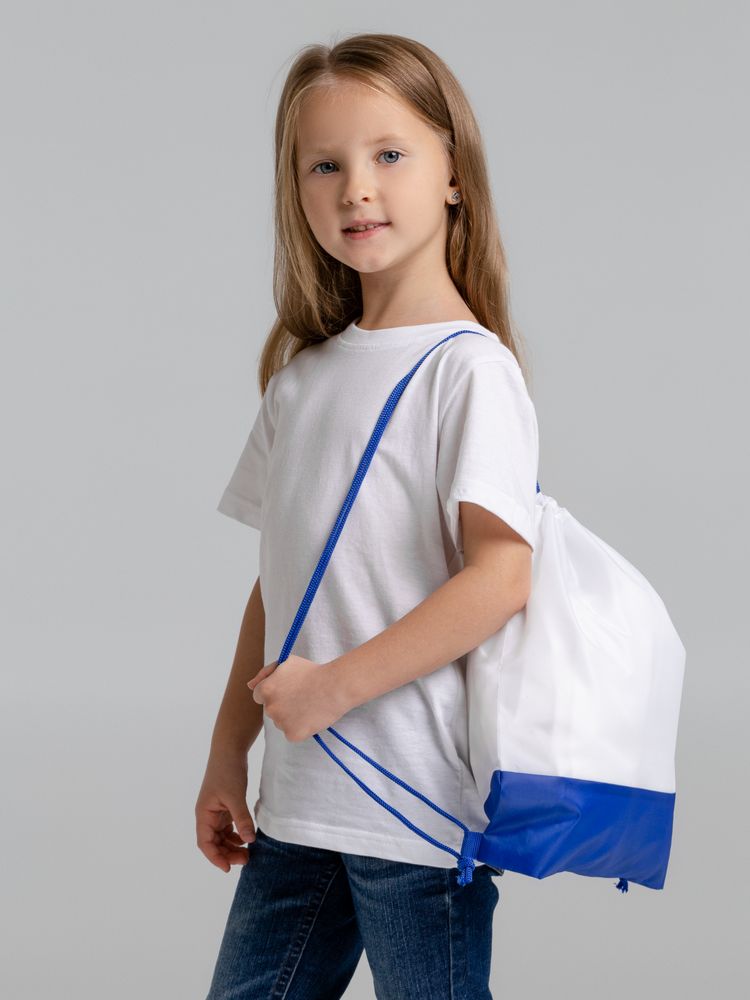 Рюкзак детский Classna, белый с синим - купить оптом