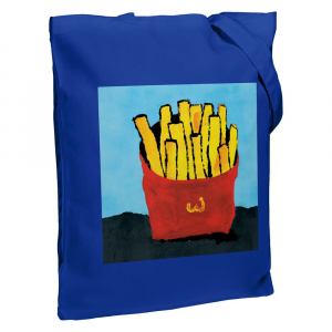 Холщовая сумка «Фри», ярко-синяя - купить оптом