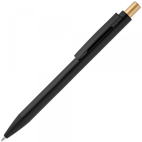 Ручка шариковая Chromatic PP, черная с золотистым - купить оптом
