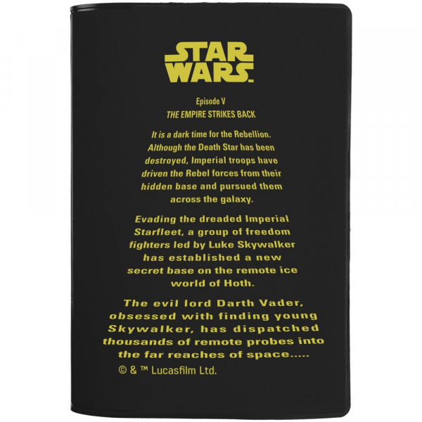 Обложка для паспорта Star Wars Title, черная - купить оптом