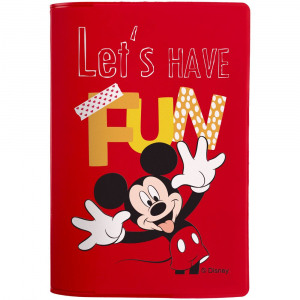 Обложка для паспорта Fun Mickey, красная - купить оптом