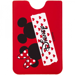 Чехол для карточки Minnie and Mickey, красный - купить оптом