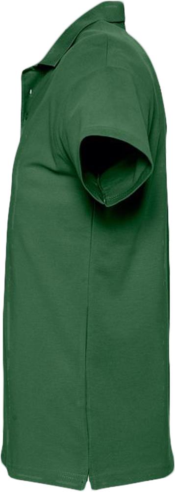 Рубашка поло мужская Spring 210, темно-зеленая - купить оптом