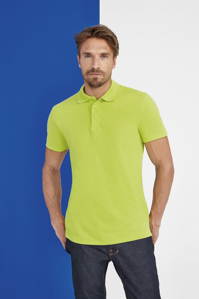Рубашка поло мужская Spring 210, темно-зеленая - купить оптом