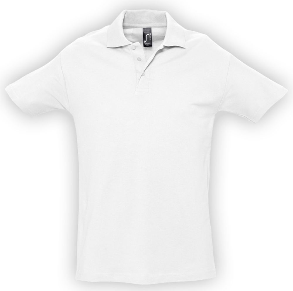 Рубашка поло мужская Spring 210, белая - купить оптом