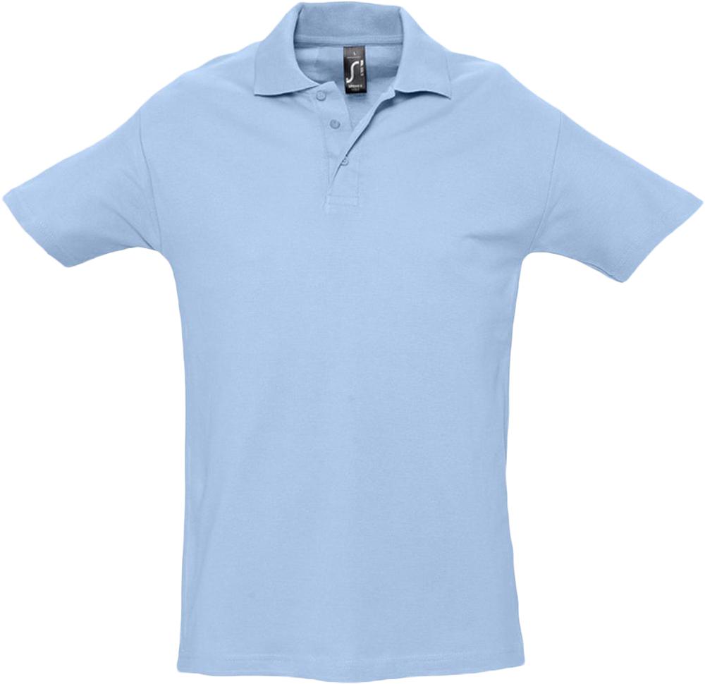 Рубашка поло мужская Spring 210, голубая - купить оптом