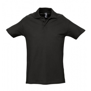 Рубашка поло мужская Spring 210, черная - купить оптом