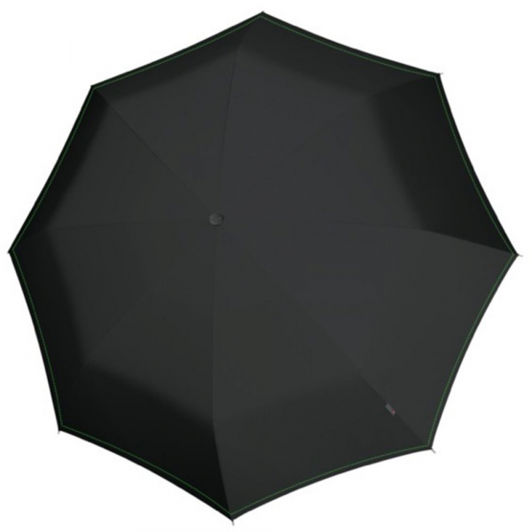 Зонт-трость U.900, черный с неоново-зеленым - купить оптом