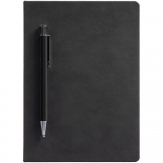 Ежедневник Magnet с ручкой, черный, фото 1
