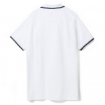 Рубашка поло мужская с контрастной отделкой Practice 270, белый/темно-синий, фото 1