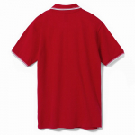 Рубашка поло мужская с контрастной отделкой Practice 270, красный/белый, фото 1