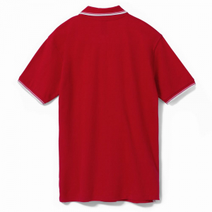 Рубашка поло мужская с контрастной отделкой Practice 270, красный/белый - купить оптом