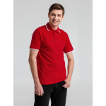 Рубашка поло мужская с контрастной отделкой Practice 270, красный/белый, фото 2