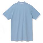 Рубашка поло мужская с контрастной отделкой Practice 270, голубой/белый, фото 1