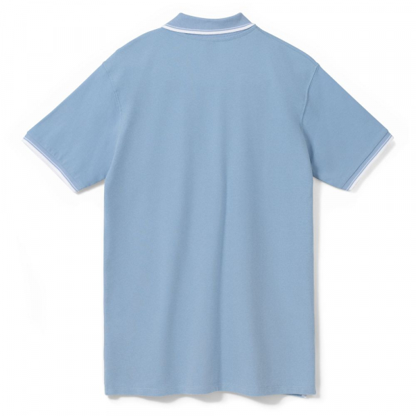 Рубашка поло мужская с контрастной отделкой Practice 270, голубой/белый - купить оптом