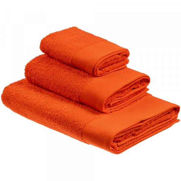 Полотенце Odelle, большое, оранжевое - купить оптом