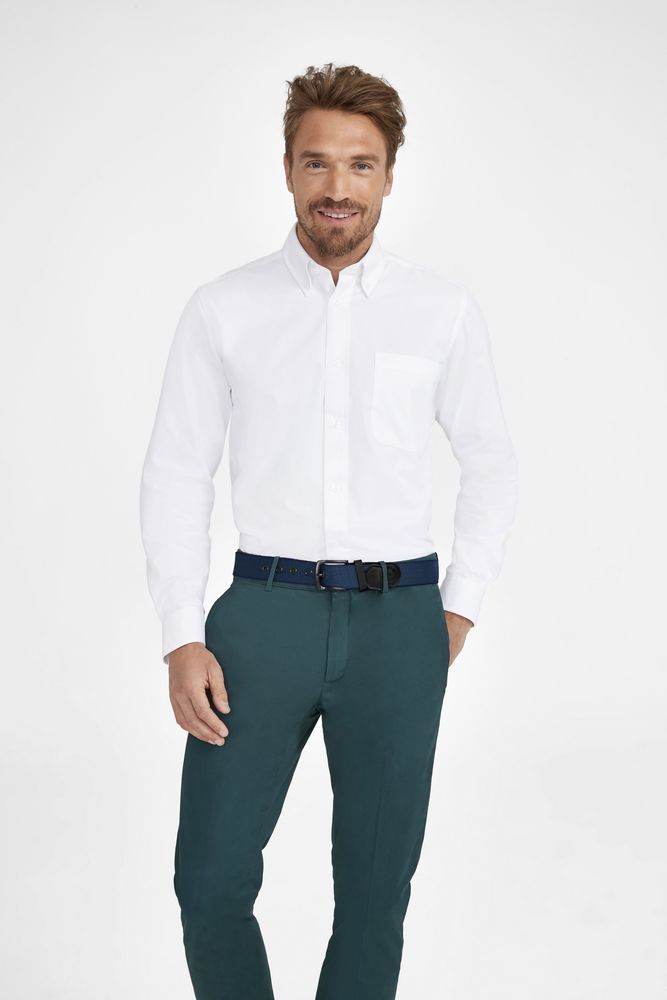 Рубашка мужская с длинным рукавом Bel Air, белая - купить оптом