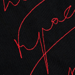 Холщовая сумка с вышивкой «Тонкая красная линия», черная, фото 3