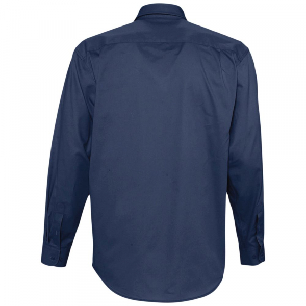 Рубашка мужская с длинным рукавом Bel Air, темно-синяя (кобальт) - купить оптом