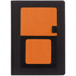 Ежедневник Mobile, недатированный, черный с оранжевым, фото 1