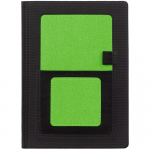 Ежедневник Mobile, недатированный, черный с зеленым, фото 1