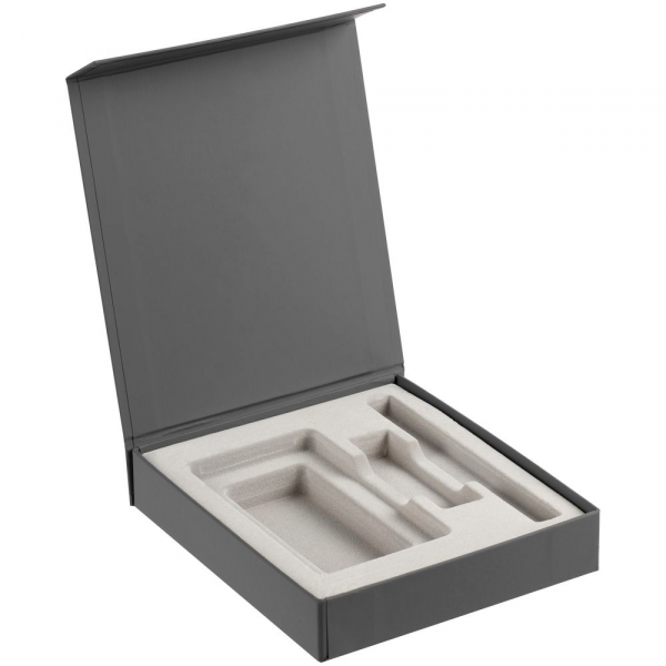 Коробка Latern для аккумулятора 5000 мАч, флешки и ручки, серая - купить оптом
