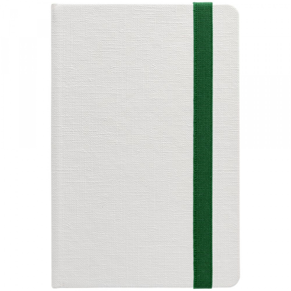 Блокнот Tex Mini, белый с зеленым - купить оптом