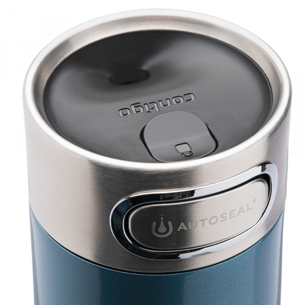 Термостакан Luxe, вакуумный, герметичный, синий - купить оптом
