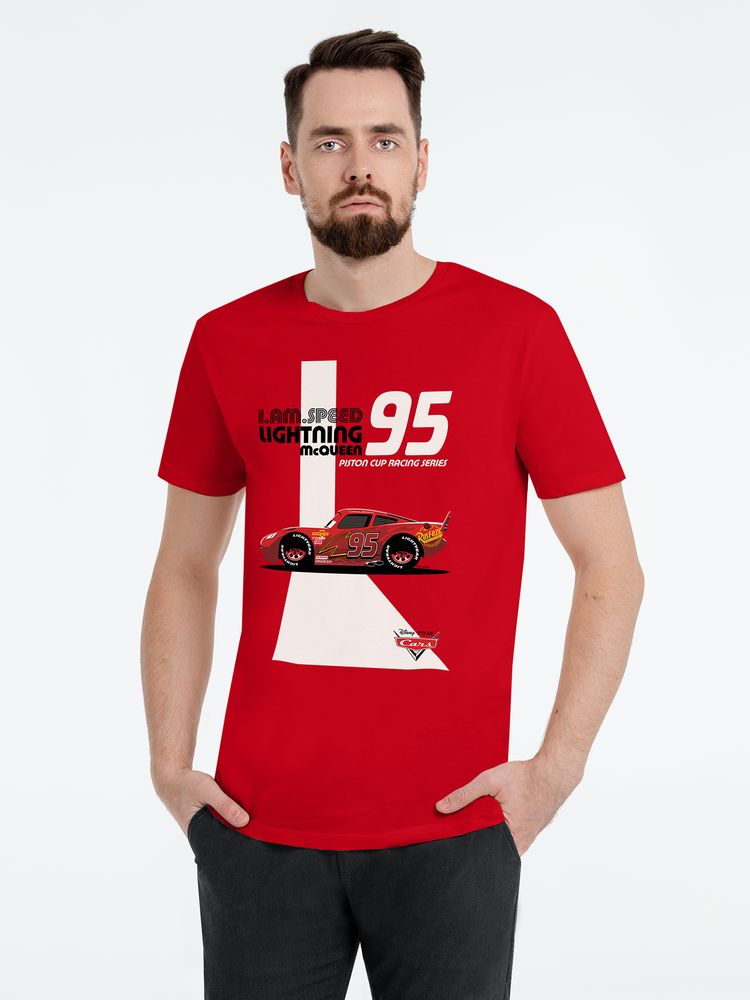Футболка McQueen 95, красная - купить оптом