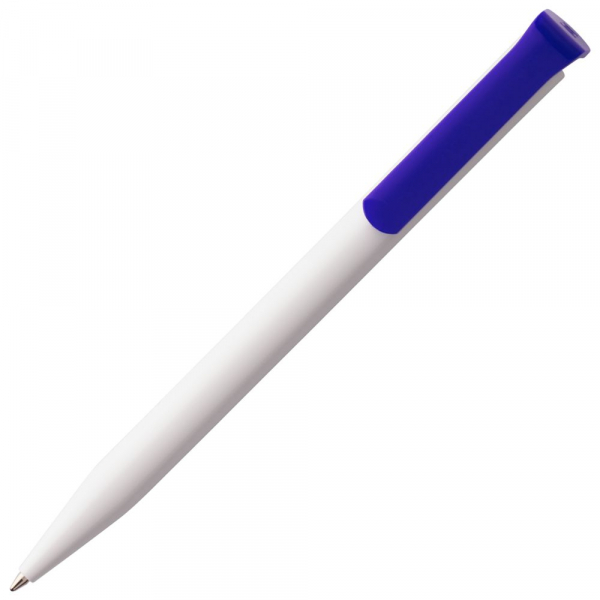Ручка шариковая Senator Super Hit, белая с темно-синим - купить оптом