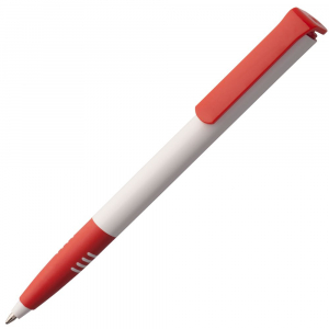 Ручка шариковая Senator Super Soft, белая с красным - купить оптом