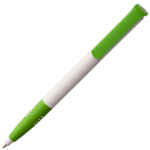 Ручка шариковая Senator Super Soft, белая с зеленым, фото 2
