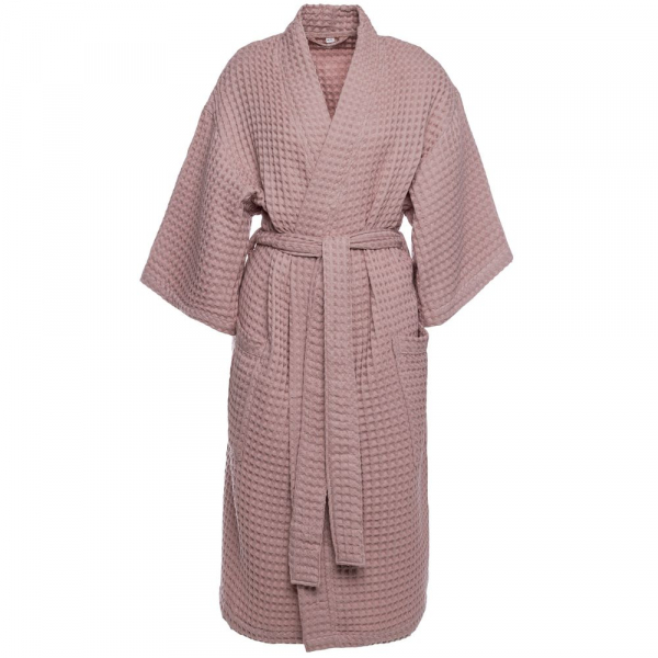 Халат вафельный женский Boho Kimono, пыльно-розовый - купить оптом