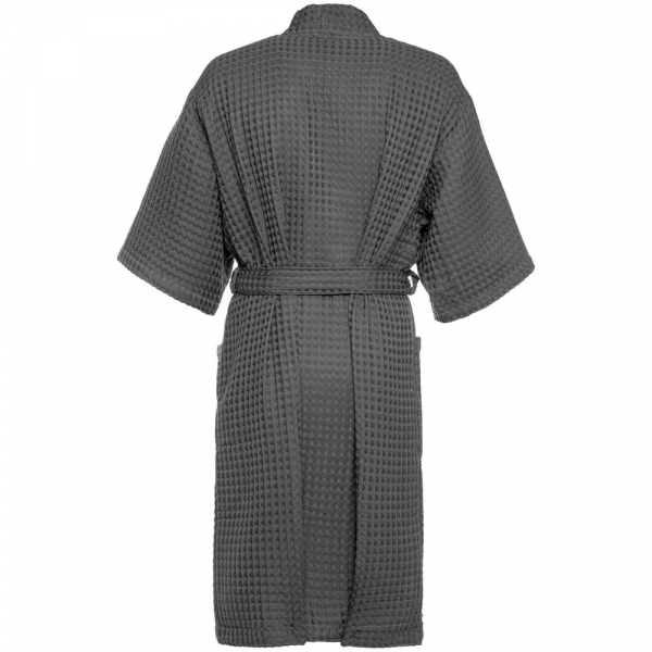 Халат вафельный мужской Boho Kimono, темно-серый (графит) - купить оптом