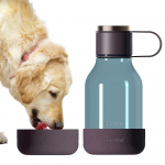Бутылка для воды с миской для питомца Dog Water Bowl Lite, темно-фиолетовая, фото 1